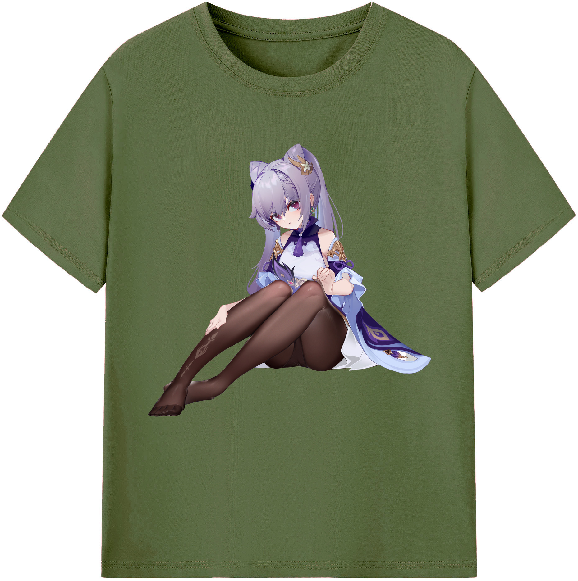 げんし神 刻晴 こくせい genshin Kokusei 綿100％半袖Tシャツ（フロントプリント）